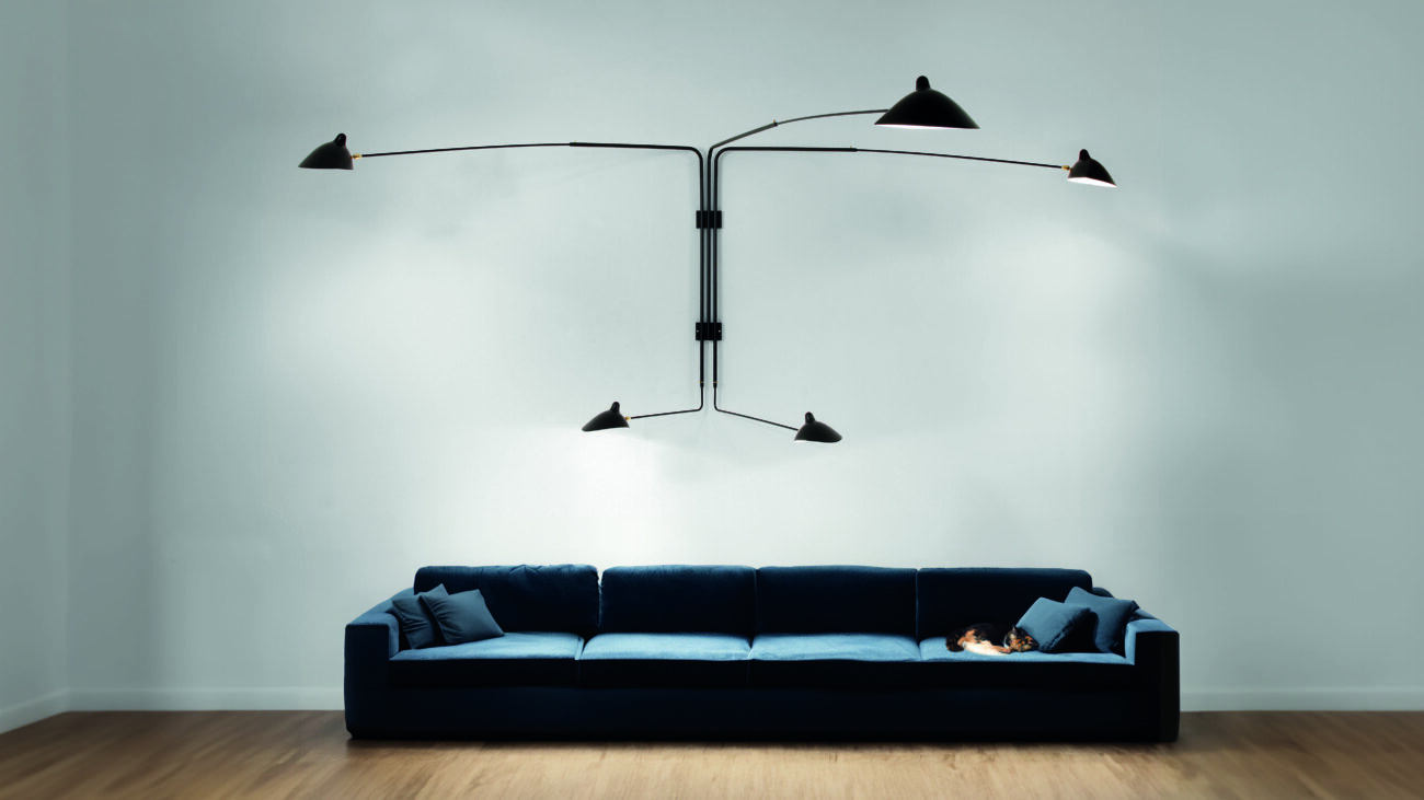 5-ARM SWIVEL SCONCE - SERGE MOUILLE